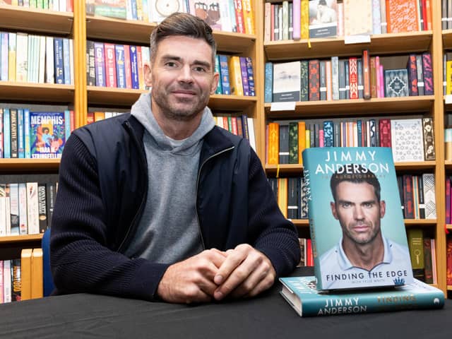 Jimmy Anderson's autobiography Finding The Edge has been named on the longlist for the prestigious William Hill Sports Book of the Year Award 2025 Photo: Kelvin Lister-Stuttard
