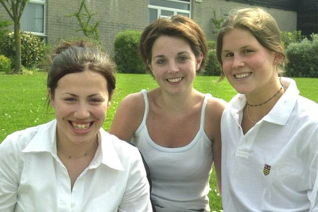 Blackpool Sixth Form College students-Holly Kularatne, Alice Moran and Imogen Riley in 2000