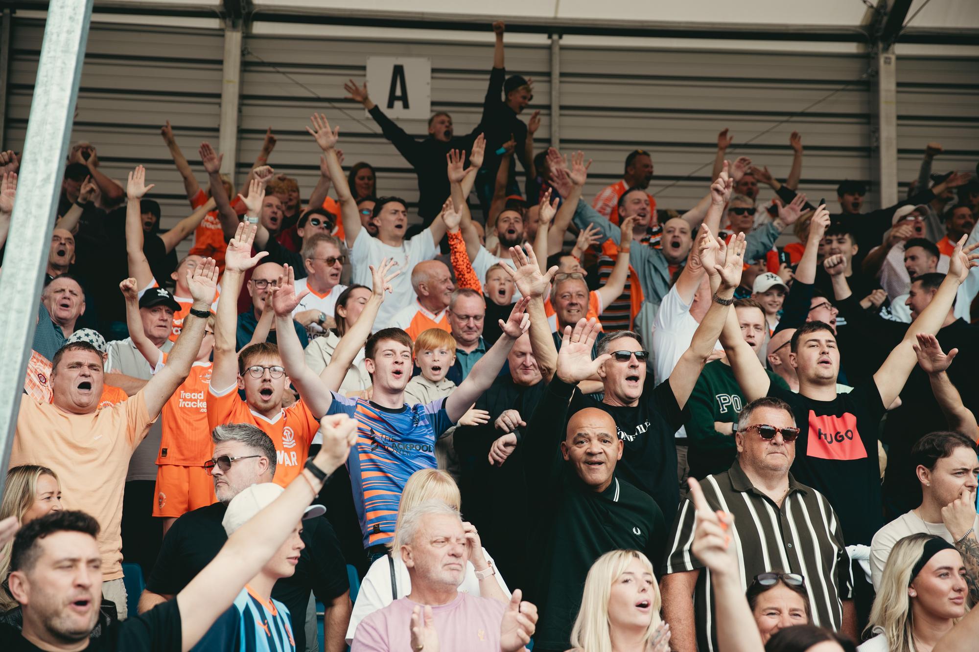 Seasiders supporters packed out the away end at Stockport.