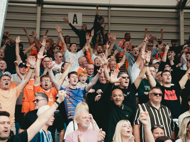 Seasiders supporters packed out the away end at Stockport.