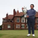 Aldrich Potgieter with the Amateur Championship trophy at Royal Lytham and St Annes  Picture: Matthew Lewis/R&A/R&A via Getty Images