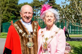 The new mayor and mayoress of Fylde, Coun Ben Aitken and his wife Bernadette Nolan. Photo: Kelvin Stuttard