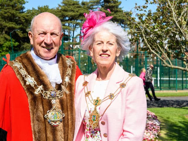 The new mayor and mayoress of Fylde, Coun Ben Aitken and his wife Bernadette Nolan. Photo: Kelvin Stuttard