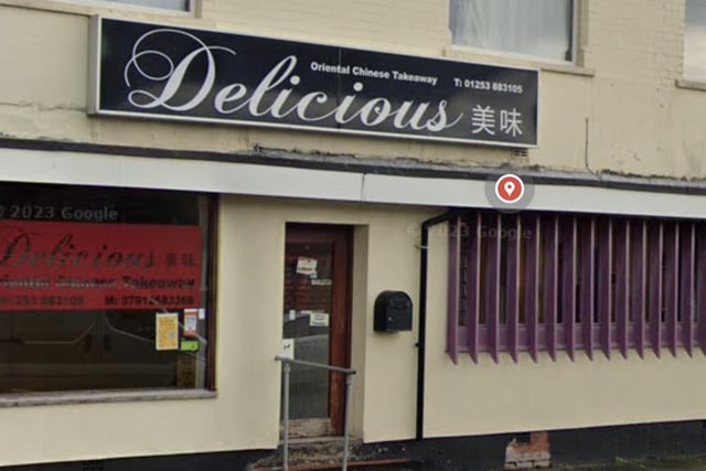 Delicious Chinese Takeaway, a takeaway at 11 Lower Green, Poulton-Le-Fylde, Lancashire was given the score of two stars after assessment on August 30, the Food Standards Agency's website shows.