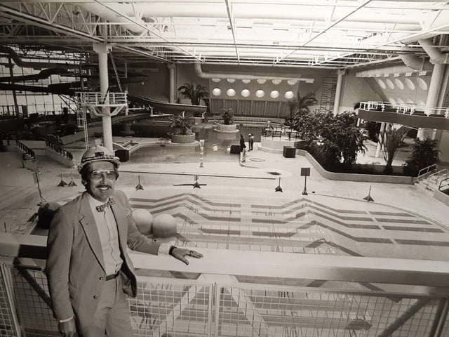 When it was all nearing completion and the pool had been filled