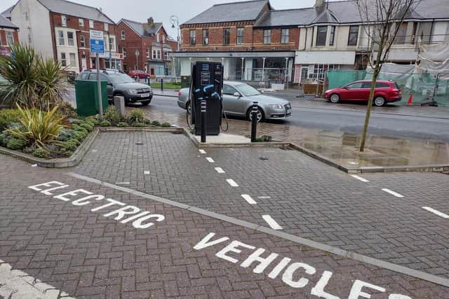 The charging points are suitably marked within the car parks.