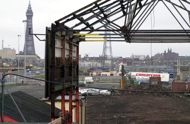 This was the scene at Bloomfield Road back in 2001 when work was well underway to demolish the old stand