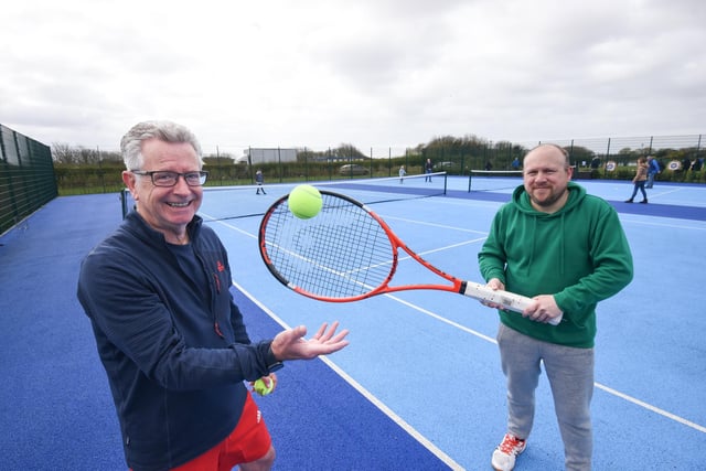 Gordon Lawrence and Richard Parsons from Fairhaven Lawn Tennis Club.