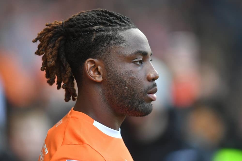 Kylian Kouassi is unavailable this weekend for Blackpool. (Photographer Dave Howarth / CameraSport)