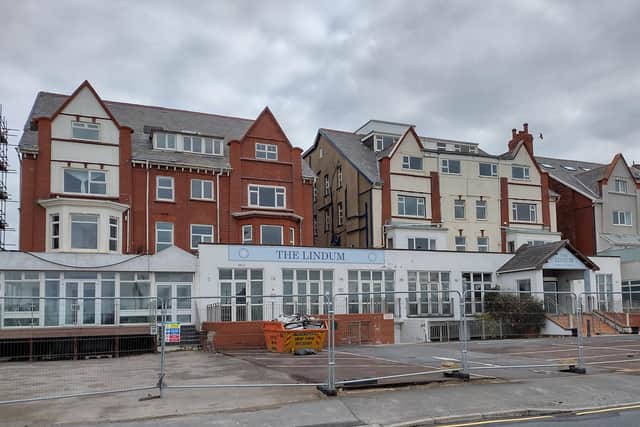 The site of the two hotels on St Annes' South Promenade