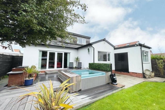 Fabulous gardens to the rear of the house where you can take a dip in a leisure pool