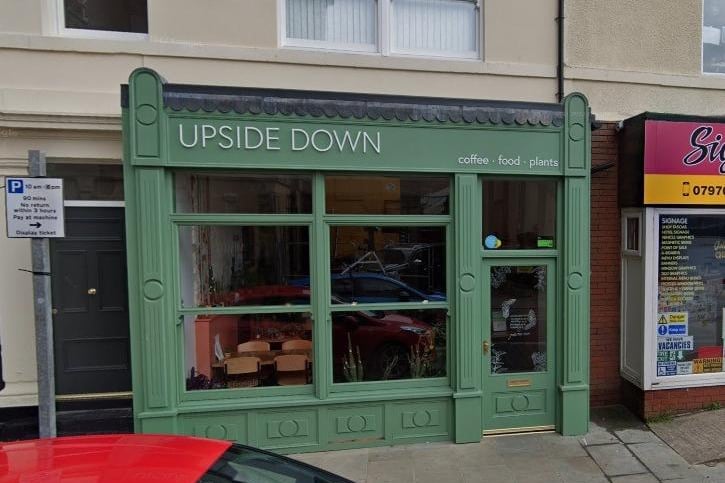 Upside Down Coffee on Edward Street is a coffee shop with a vegetarian and vegan menu, that also sells range of house plants.
