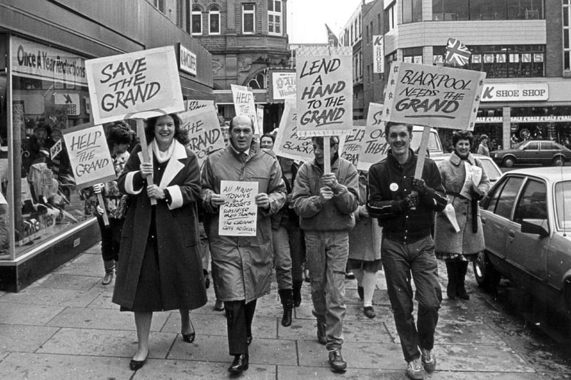 In 1985, four years after Prince Charles re-opened the Grand Theatre , campaigners made a succesful bid for cash from Blackpool Council