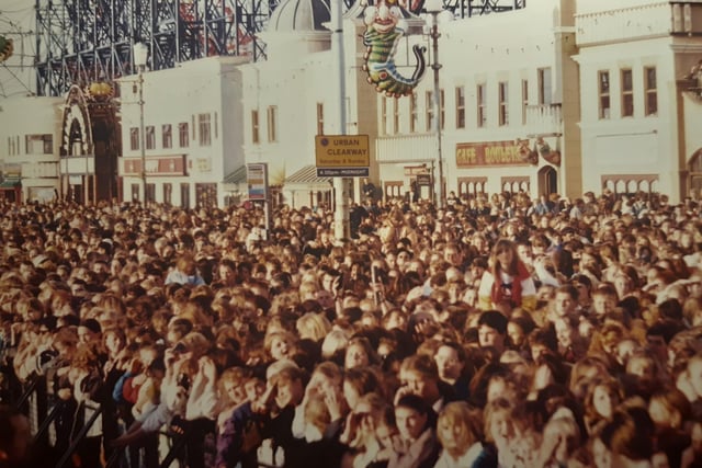 Party on the Prom outside the Pleasure Beach - a brilliant 1990s crowd scene