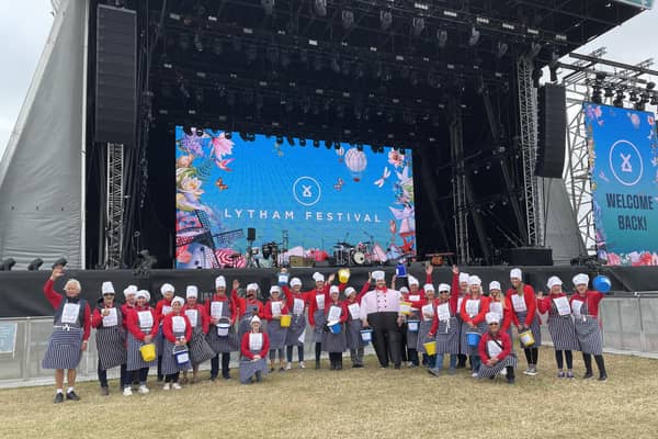 Charity volunteers raising money at Lytham festival