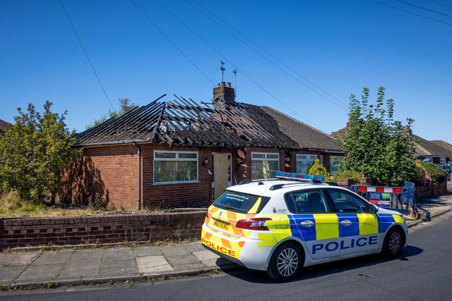 The aftermath of the fatal fire at a bungalow in Gorse Avenue, Cleveleys on Saturday, July 30