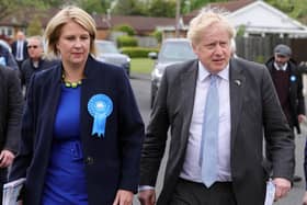 Boris Johnson on the local election campaign trail with Katherine Fletcher MP back in April. Picture: Andrew Parsons CCHQ/Parsons Media