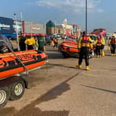Two teenagers were rescued from the sea after getting into difficulty in the water near Central Pier on Monday (July 18)
