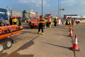 Two teenagers were rescued from the sea after getting into difficulty in the water near Central Pier on Monday (July 18)