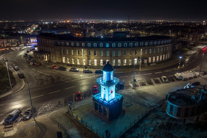 Key landmarks including Fleetwood's historic trio of lighthouses were illuminated for the special winter arts trail