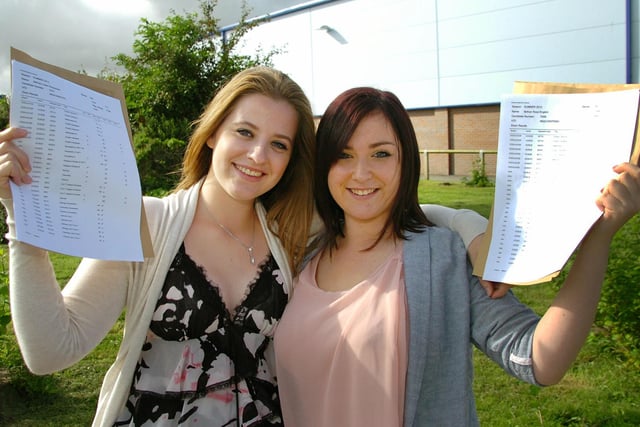 GCSE successs at Hodgson High School. Beth Hargreaves (left) and Bethan English.