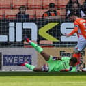 Blackpool are sweating on the fitness of club captain James Husband. He might not be fit in time to face Burton Albion. (Image: Camera Sport)