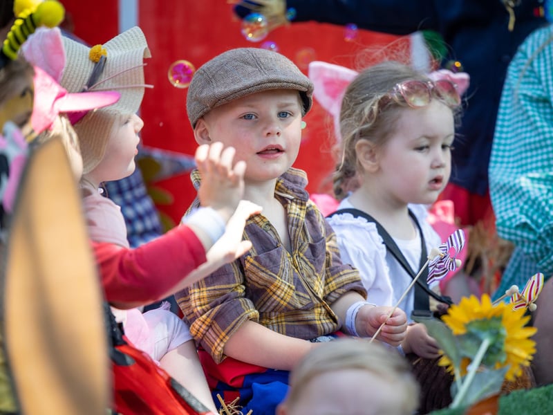 It's a great day out for these youngsters from Kids Planet Nursery during Poulton Gala. Photo; Martin Bostock Photography