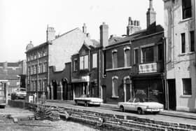 This was Water Street in the old Hounds Hill district. The large building on the left was the Fylde Water Board office