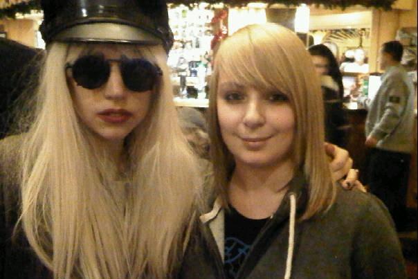 Lady GaGa meets a fan in the Devonshire Arms pub in Blackpool