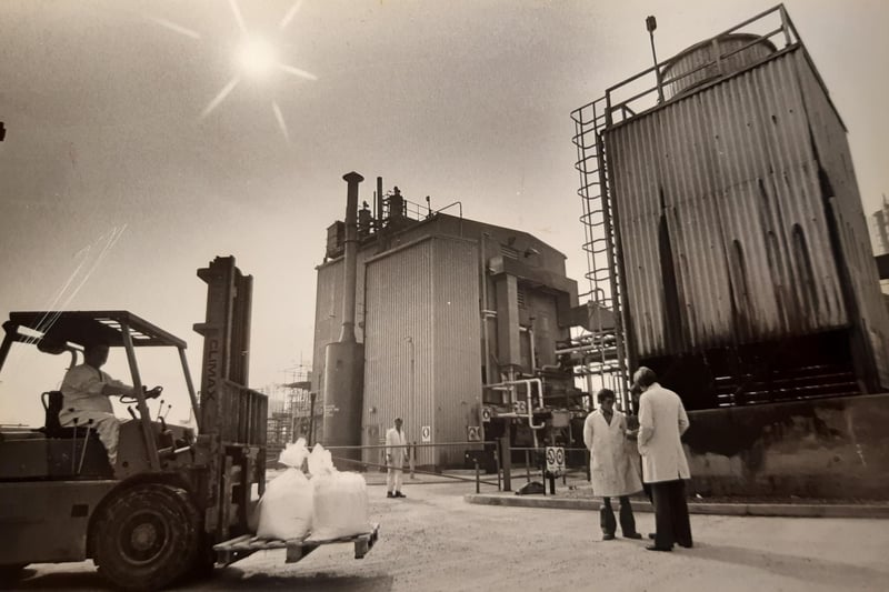 The exterior of the Victrex Plant in 1983