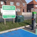 A recently installed electric vehicle charging point at Grange Park