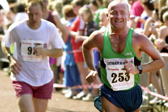 Racing to the finishing line in this photo. Is this you?