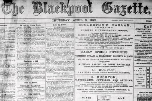 The first edition of The Gazette on April 3 1873