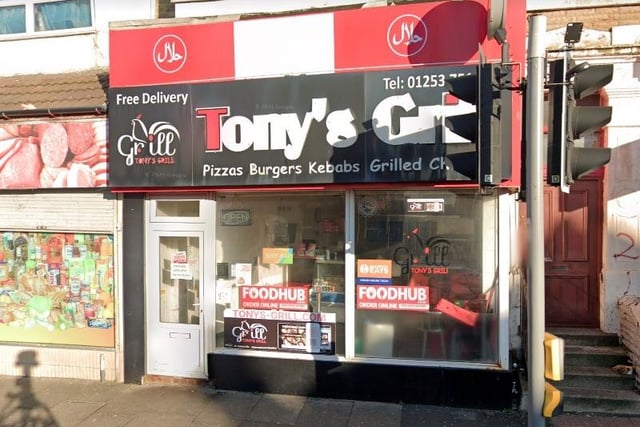 Tony's Grill | Takeaway/sandwich shop | 96A Central Drive, Blackpool FY1 5QF | Rated: 1 star | Inspected: April 8, 2022
