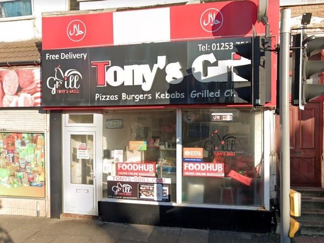 Tony's Grill | Takeaway/sandwich shop | 96A Central Drive, Blackpool FY1 5QF | Rated: 1 star | Inspected: April 8, 2022