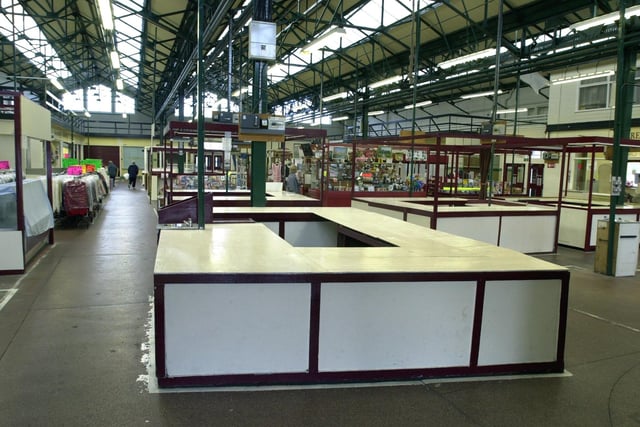 This photo was taken for a feature on the proposed closure of the market. The picture shows the few remaining stalls surrounded by empty ones