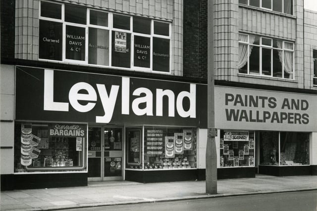 Leyland Paint and Wallpaper in Topping Street and pictured in 1976 was typical Art Deco

Published EG 24/1/1976