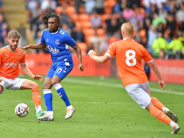 Luke Garbutt, left, had a tough afternoon at left-back against his former club