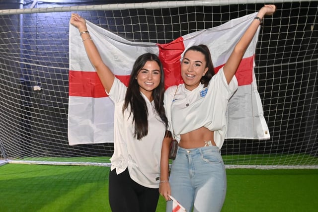 Fans enjoy the atmosphere as England cruise past Senegal into the quarter finals of the World Cup in Qatar.