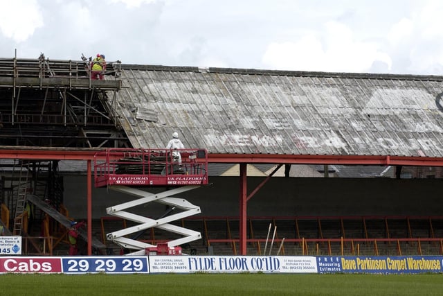 This was in 2003 as demolition work on the remaining East stands at Bloomfield Road began