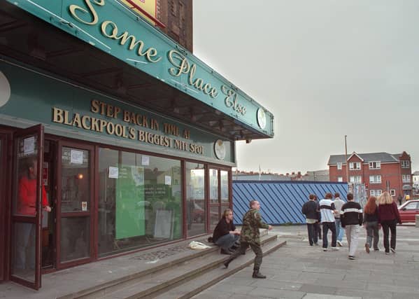 Ocean Colour Scene fans set off to the Opera House, from outside night spot Some Place Else in 1999