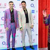 Left: Junior Andre and Peter Andre attend the Nordoff and Robbins O2 Silver Clef Awards 2023. Right: Jamie Lomas attends The British Soap Awards 2023.