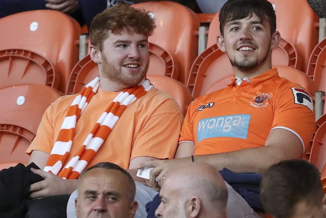 Blackpool fans enjoy the pre-match atmosphere