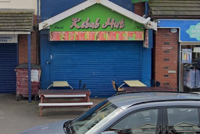 Kebab Hut, a takeaway at 9a Station Road, Blackpool, was given a two-star rating on May 4