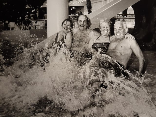 It's not just for the kids - pensioners enjoying the Sandcastle in 1987