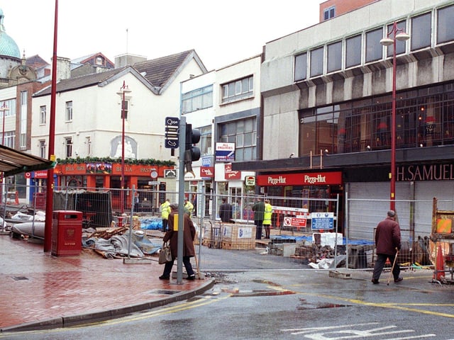 Church Street in the throes of pedestrianisation, 1998