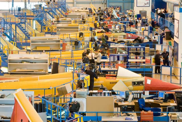 Library image of BAE Warton in Lancashire. BAE Systems has said it has signed a multi-billion dollar deal to buy a company which supplies parts to the James Webb telescope and the US’s fighter jets. (Photo by PA)