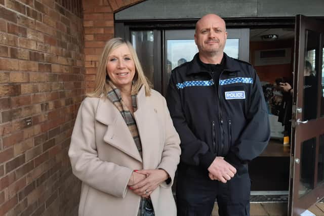 Detective Chief Superintendent Sue Clarke and Inspector Dave Callan of Lancashire Police