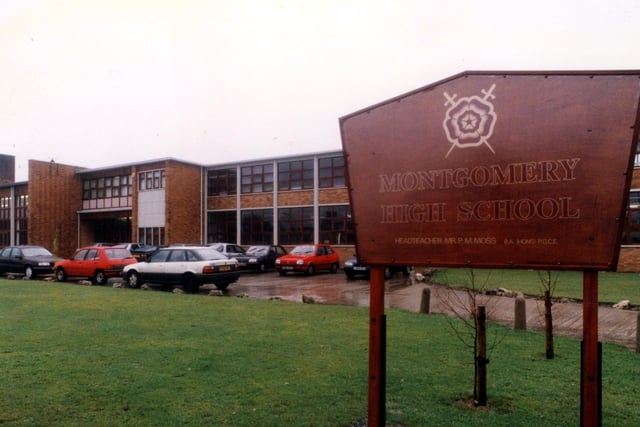 This will be a memorable sight for past pupils - the school building in the 1990s