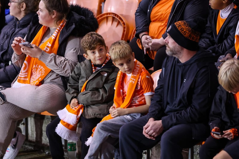 Seasiders supporters got behind their side in the EFL Trophy tie at Bloomfield Road.